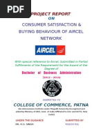 Consumer Satisfaction & Buying Behaviour of Aircel Network: Project Report