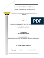 La Descentralización Educativa en Honduras