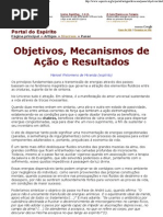 Manoel P Miranda - Objetivos, Mecanismos de Açao