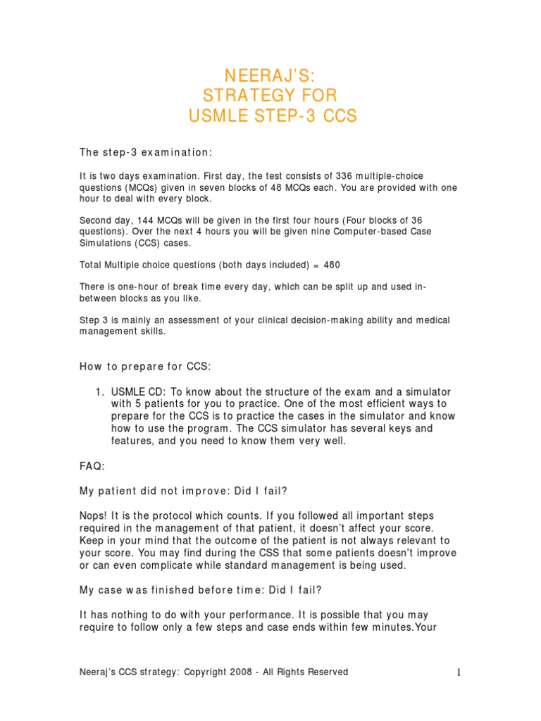Usmle Step 3 Ccs