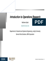 Intro to Operations Research