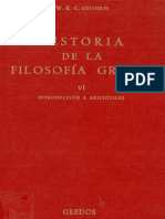 W. K. C. Guthrie, Historia de La Filosofía Griega VI Introducción a Aristóteles