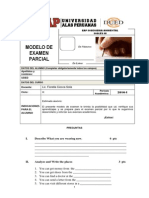 Modelo de Examen Parcial: Indicaciones para El Alumno