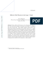 Effective Field Theories in The Large N Limit: Theory Group, Department of Physics, University of Texas Austin, TX, 78712