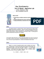 Gas Stoichiometry: Composition of Bleach: Application Lab