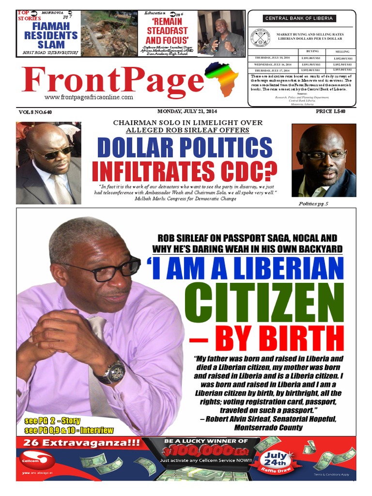 Robert Sirleaf's Citizenship Controversy | PDF | Liberia | Citizenship ...