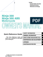 2013 Kawasaki Ninja 300 Owners Manual