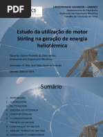 Estudo da utilização do motor Stirling na geração de energia heliotérmica