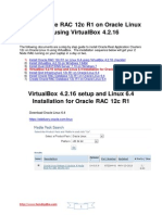 VirtualBox 4.2.16 Setup and Linux 6.4 Installation For Oracle RAC 12c R1