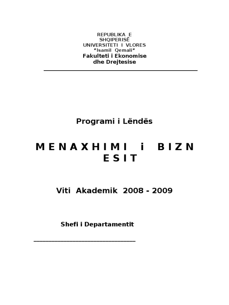 Prog Menaxhimi 08-09 | PDF