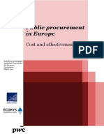 Public Procurement in Europe - Cost and Effectiveness