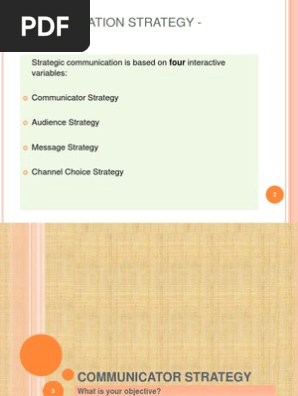 Communication Strategy