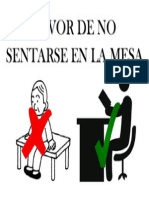 Favor de No Sentarse en La Mesa