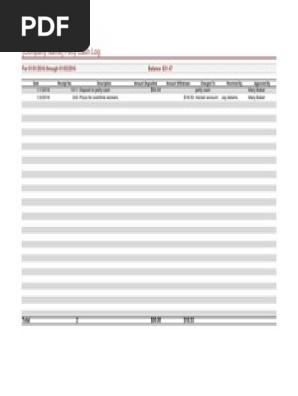 Cash Log