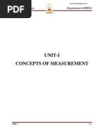 Unit-I Concepts of Measurement