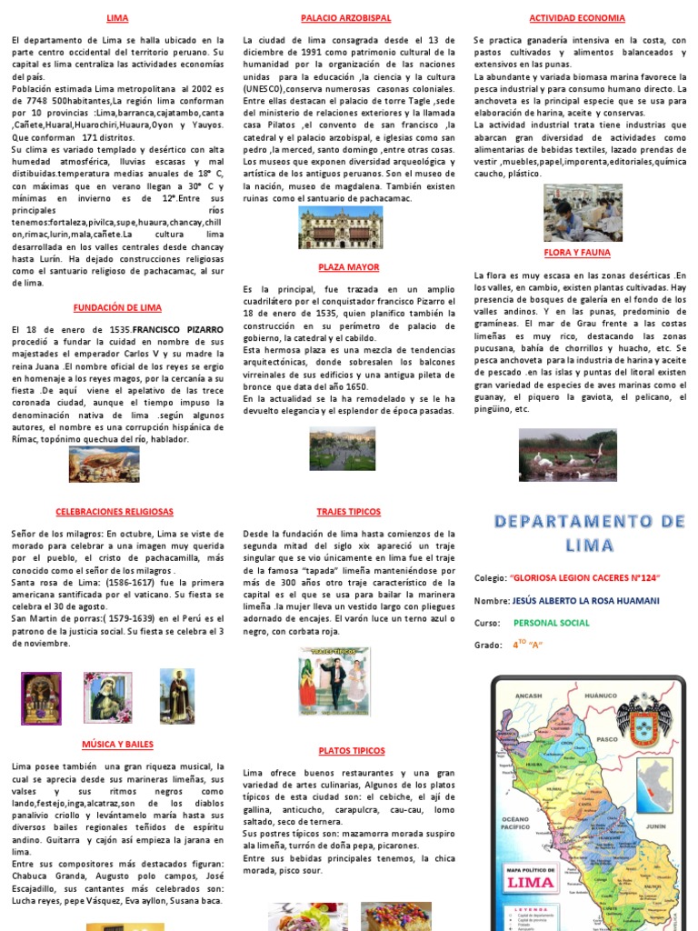 Triptico Lima | PDF | Naturaleza