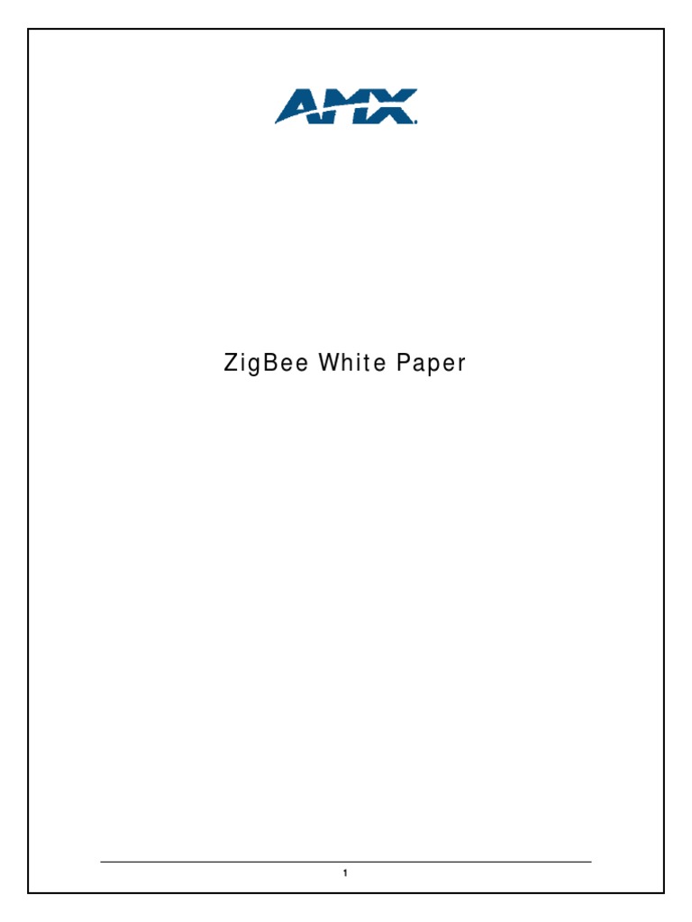 AMX Zigbee White Paper | PDF | Computer Network | Communication