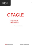 Oracle Frequently Asked Questions