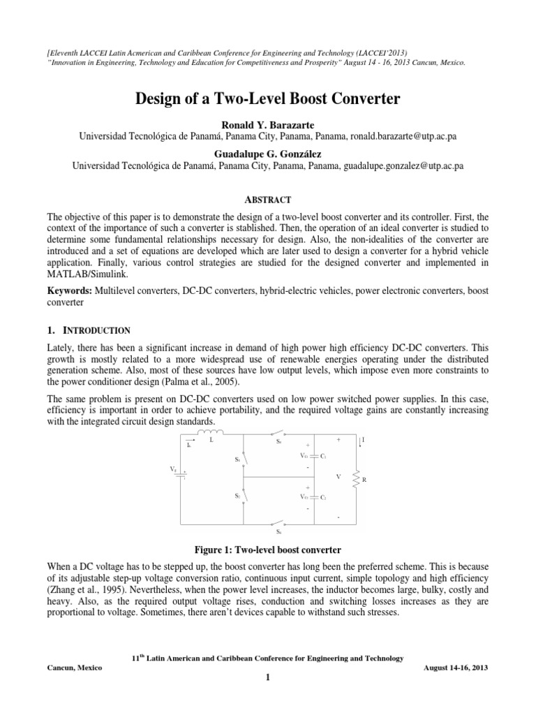 Two-Level Boost Converter Design Guide | PDF | Electric Power ...