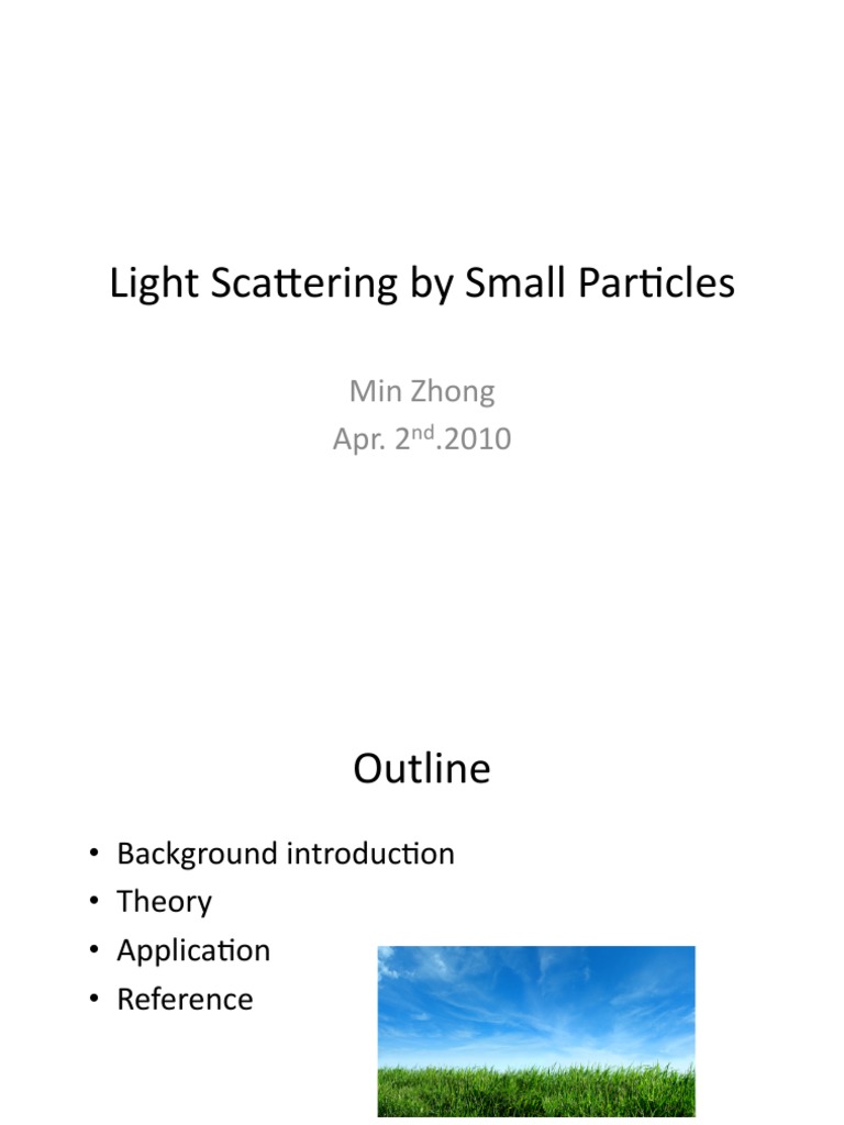 Mie Theory and Light Scattering Analysis | PDF | Materials Science | Waves