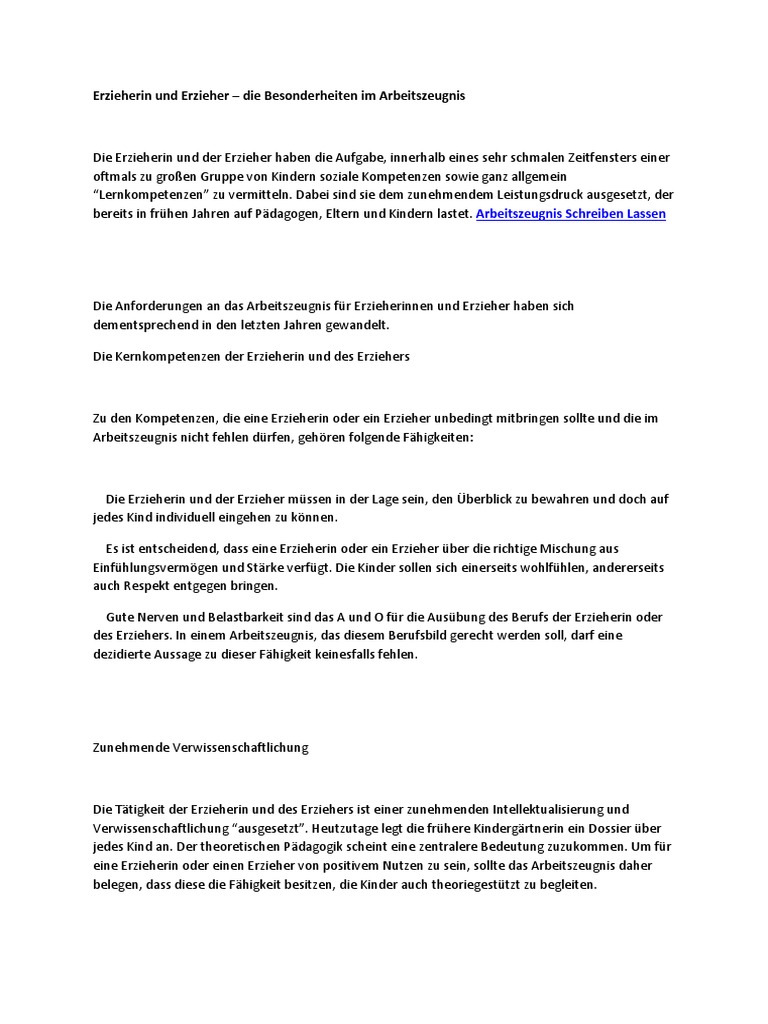 Arbeitszeugnis Schreiben Lassen