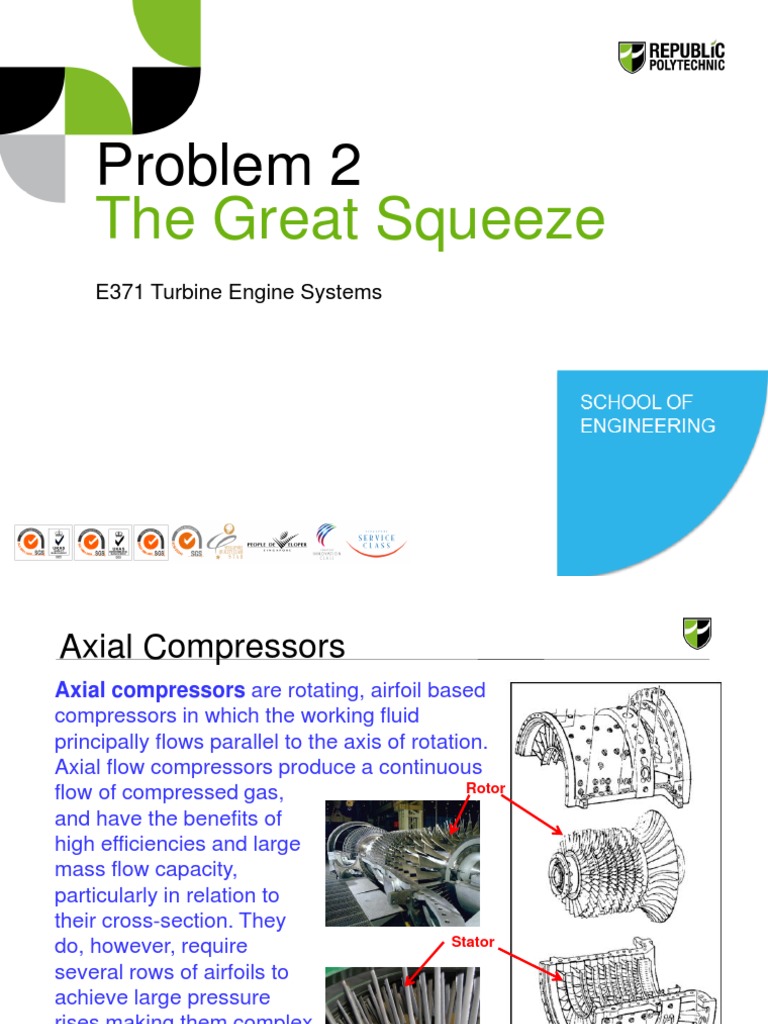 Axial Compressors in Gas Turbine Engines | PDF | Turbine | Gas Compressor
