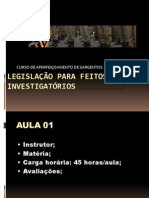 Legislação PM para Feitos Investigatórios