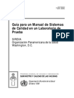 Gui Guia Para Un Manual de Sistemas de Calidad en Un Laboratorio de Prueba Who 2004