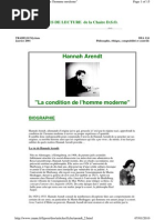 Arendt 2conditionhommemoderne Fiche