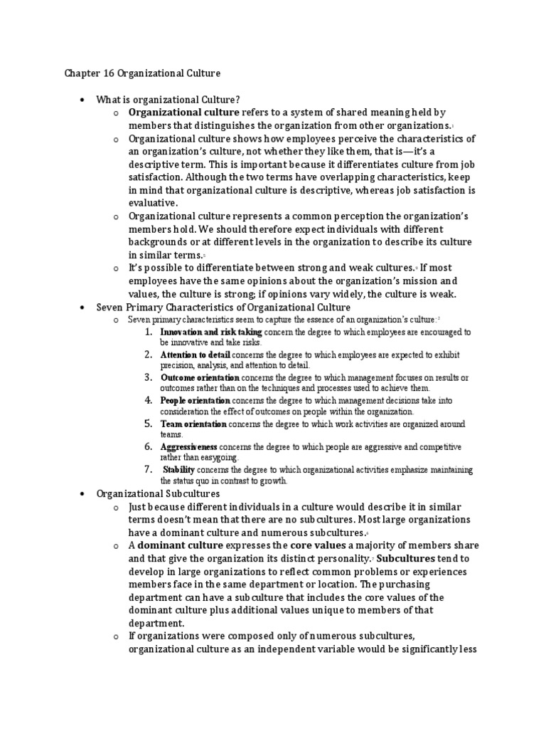 Understanding Organizational Culture | PDF | Organizational Culture ...