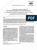 Zeolite-Filled Silicone Rubber Membranes Experimental Determination of Concentration Profiles