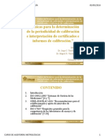 Determinación Periodos de Calibración CENAM