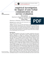 An Empirical Investigation of The Impact of Non-Verbal Communication On Service Evaluation