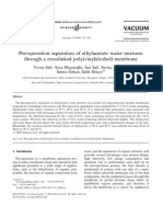 Pervaporation separation of ethylacetate–water mixtures