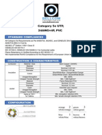 Category 5e UTP, 24AWG×4P, PVC: Typicalspecifications Standard Compliances