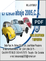 Tarjeta de Presentacion Escarabajo2005