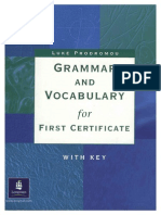 Grammar and Vocabulary for First Certificate