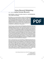 A Design Science Research Methodology For Information Systems Research
