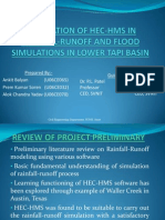 Application of Hec Hms in Rainfall Runoff and Flood Simulations in Lower Tapi Basin