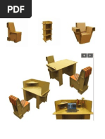 Cardboard And Paper Mache Furniture Presentation Paper Adhesive