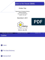 Introduction to the Oracle Dbms