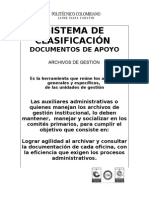 SISTEMA CLASIFICACIÓN DOCUMENTOS DE APOYO MAY 2009