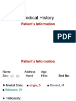 Medical History: Patient's Information