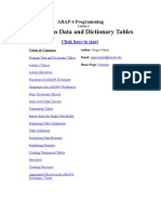 Lession 2 Program Data and Dictonary Table