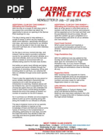 Cairns Athletics Newsletter