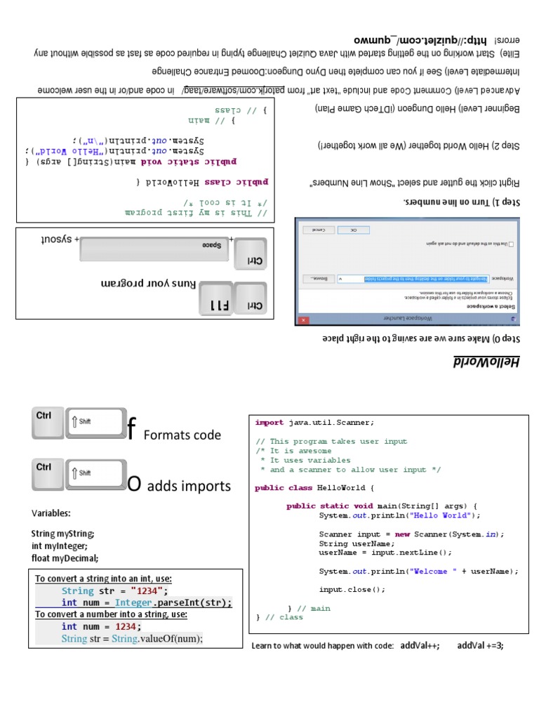 Java Cheat Sheet | PDF