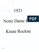 1921 Notre Dame Box Knute Rockne