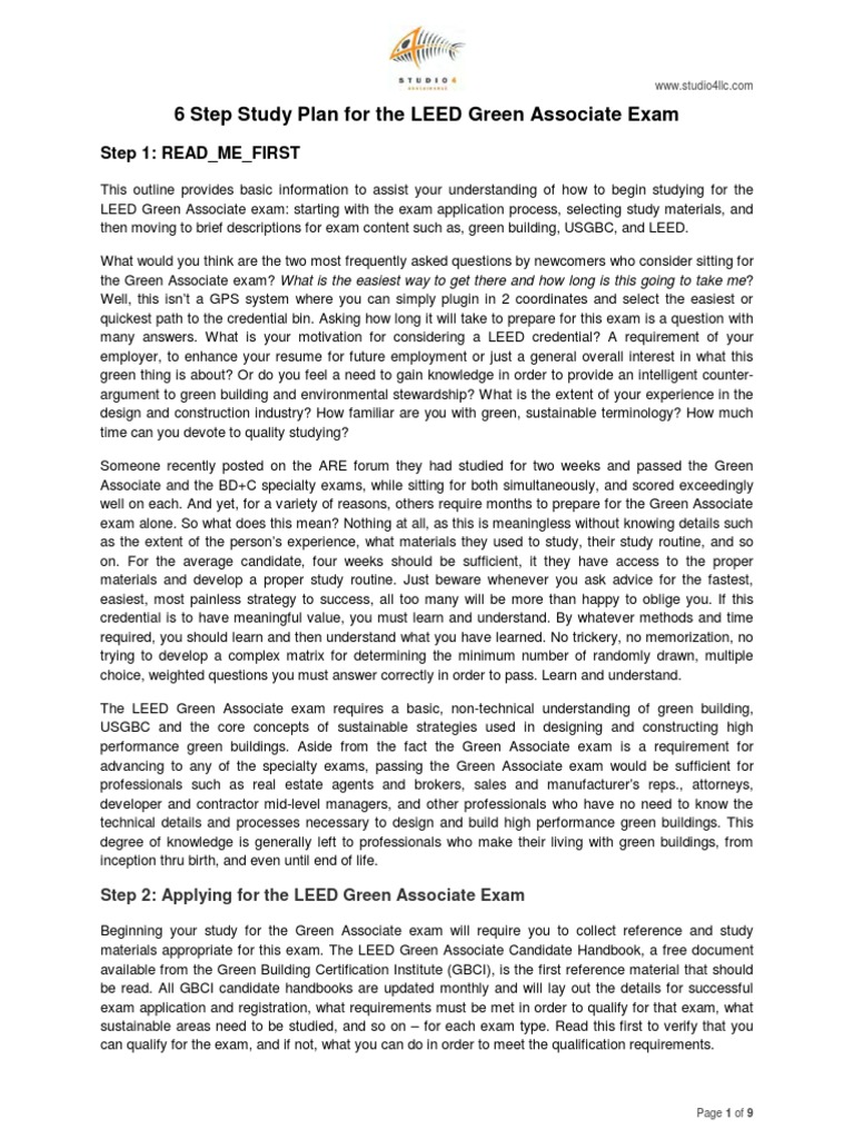 LEED Green Associate Exam Study Guide | PDF | Leadership In Energy And ...