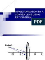 IMAGE FORMATION BY A CONVEX LENS USING RAY