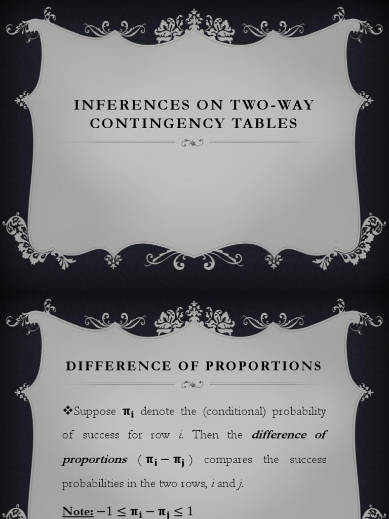 Analyzing Two-Way Contingency Tables | PDF | Odds Ratio | P Value